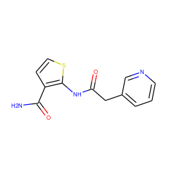 NC(=O)c1ccsc1NC(=O)Cc1cccnc1 ZINC000071317268