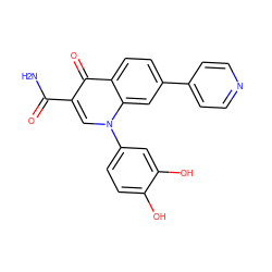 NC(=O)c1cn(-c2ccc(O)c(O)c2)c2cc(-c3ccncc3)ccc2c1=O ZINC000027309067