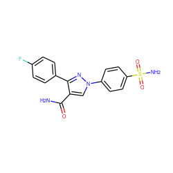 NC(=O)c1cn(-c2ccc(S(N)(=O)=O)cc2)nc1-c1ccc(F)cc1 ZINC000103248245