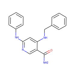 NC(=O)c1cnc(Nc2ccccc2)cc1NCc1ccccc1 ZINC000147077926