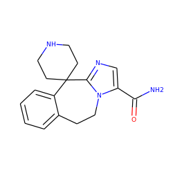 NC(=O)c1cnc2n1CCc1ccccc1C21CCNCC1 ZINC000000008768