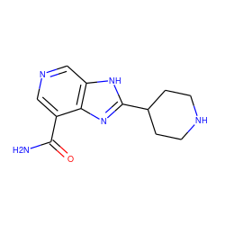 NC(=O)c1cncc2[nH]c(C3CCNCC3)nc12 ZINC000095605522