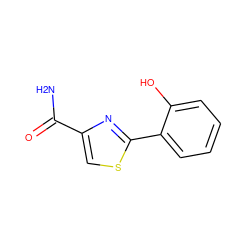 NC(=O)c1csc(-c2ccccc2O)n1 ZINC000066102535