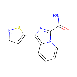 NC(=O)c1nc(-c2ccns2)c2ccccn12 ZINC000653792995