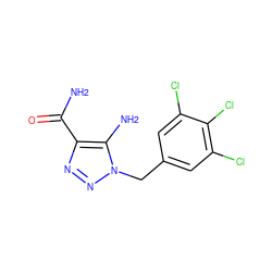 NC(=O)c1nnn(Cc2cc(Cl)c(Cl)c(Cl)c2)c1N ZINC000073162468