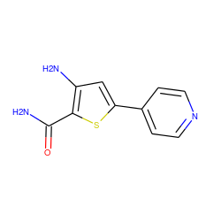 NC(=O)c1sc(-c2ccncc2)cc1N ZINC000034027748