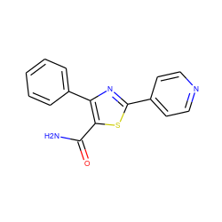 NC(=O)c1sc(-c2ccncc2)nc1-c1ccccc1 ZINC000169342554