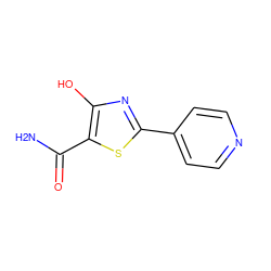 NC(=O)c1sc(-c2ccncc2)nc1O ZINC000144108870