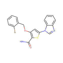 NC(=O)c1sc(-n2cnc3ccccc32)cc1OCc1ccccc1Br ZINC000040420729