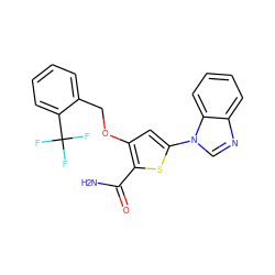 NC(=O)c1sc(-n2cnc3ccccc32)cc1OCc1ccccc1C(F)(F)F ZINC000038798231