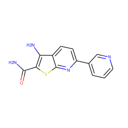 NC(=O)c1sc2nc(-c3cccnc3)ccc2c1N ZINC000000242325