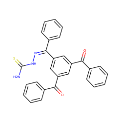 NC(=S)N/N=C(/c1ccccc1)c1cc(C(=O)c2ccccc2)cc(C(=O)c2ccccc2)c1 ZINC000145607196