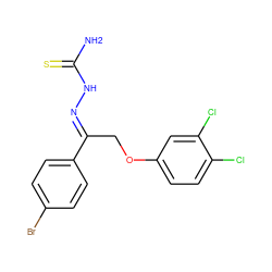 NC(=S)N/N=C(\COc1ccc(Cl)c(Cl)c1)c1ccc(Br)cc1 ZINC000473113695