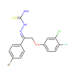 NC(=S)N/N=C(\COc1ccc(F)c(Cl)c1)c1ccc(Br)cc1 ZINC000473111981