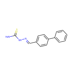 NC(=S)N/N=C/c1ccc(-c2ccccc2)cc1 ZINC000001699616