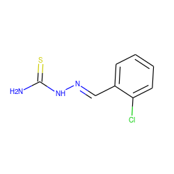 NC(=S)N/N=C/c1ccccc1Cl ZINC000000080492