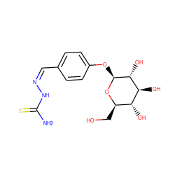 NC(=S)N/N=C\c1ccc(O[C@@H]2O[C@H](CO)[C@@H](O)[C@H](O)[C@H]2O)cc1 ZINC000045298921