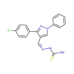 NC(=S)N/N=C\c1cn(-c2ccccc2)nc1-c1ccc(Cl)cc1 ZINC000033295392