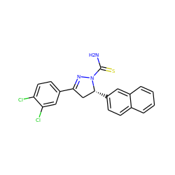 NC(=S)N1N=C(c2ccc(Cl)c(Cl)c2)C[C@H]1c1ccc2ccccc2c1 ZINC000095582340