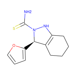 NC(=S)N1NC2=C(CCCC2)[C@H]1c1ccco1 ZINC000045357691