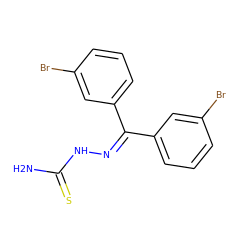 NC(=S)NN=C(c1cccc(Br)c1)c1cccc(Br)c1 ZINC000034962199