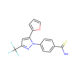 NC(=S)c1ccc(-n2nc(C(F)(F)F)cc2-c2ccco2)cc1 ZINC000096915568