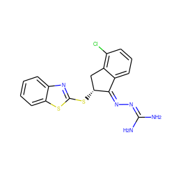 NC(N)=N/N=C1\c2cccc(Cl)c2C[C@H]1Sc1nc2ccccc2s1 ZINC000043010736