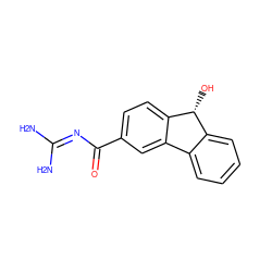 NC(N)=NC(=O)c1ccc2c(c1)-c1ccccc1[C@H]2O ZINC000103241386