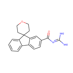 NC(N)=NC(=O)c1ccc2c(c1)C1(CCOCC1)c1ccccc1-2 ZINC000299839497