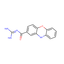 NC(N)=NC(=O)c1ccc2c(c1)Nc1ccccc1O2 ZINC000103241379