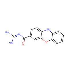 NC(N)=NC(=O)c1ccc2c(c1)Oc1ccccc1N2 ZINC000103241381