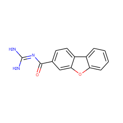 NC(N)=NC(=O)c1ccc2c(c1)oc1ccccc12 ZINC000103241375