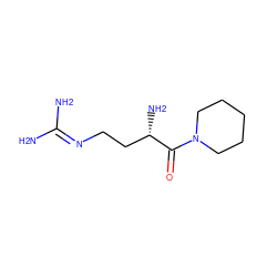 NC(N)=NCC[C@H](N)C(=O)N1CCCCC1 ZINC000013561254