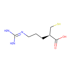 NC(N)=NCCC[C@@H](CS)C(=O)O ZINC000005411049