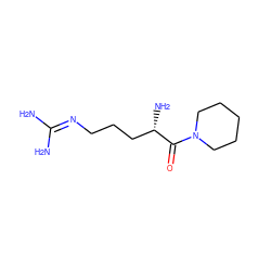 NC(N)=NCCC[C@H](N)C(=O)N1CCCCC1 ZINC000013529495