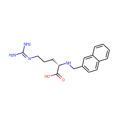 NC(N)=NCCC[C@H](NCc1ccc2ccccc2c1)C(=O)O ZINC000013440140