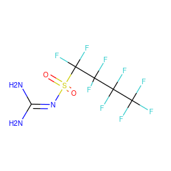 NC(N)=NS(=O)(=O)C(F)(F)C(F)(F)C(F)(F)C(F)(F)F ZINC000036107574