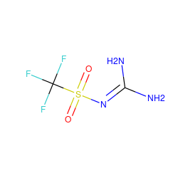 NC(N)=NS(=O)(=O)C(F)(F)F ZINC000013808033