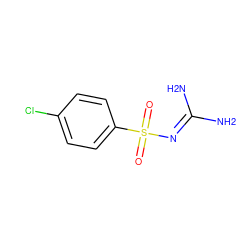 NC(N)=NS(=O)(=O)c1ccc(Cl)cc1 ZINC000013808035