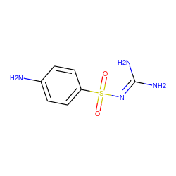 NC(N)=NS(=O)(=O)c1ccc(N)cc1 ZINC000003873927