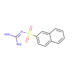 NC(N)=NS(=O)(=O)c1ccc2ccccc2c1 ZINC000013808065