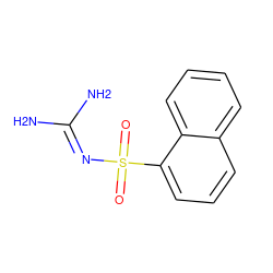 NC(N)=NS(=O)(=O)c1cccc2ccccc12 ZINC000013808062