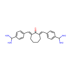 NC(N)c1ccc(/C=C2\CCCC/C(=C\c3ccc(C(N)N)cc3)C2=O)cc1 ZINC000027628095