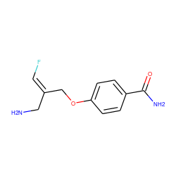 NC/C(=C/F)COc1ccc(C(N)=O)cc1 ZINC000205686902