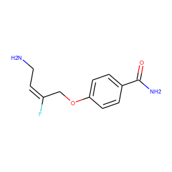 NC/C=C(/F)COc1ccc(C(N)=O)cc1 ZINC000084654873