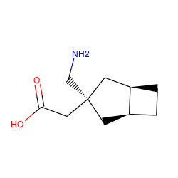 NC[C@@]1(CC(=O)O)C[C@@H]2CC[C@@H]2C1 ZINC000100658832