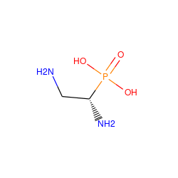 NC[C@@H](N)P(=O)(O)O ZINC000059542147