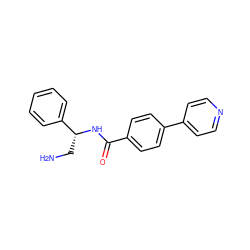 NC[C@@H](NC(=O)c1ccc(-c2ccncc2)cc1)c1ccccc1 ZINC000043203334