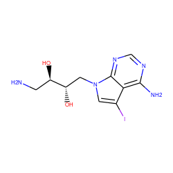 NC[C@@H](O)[C@@H](O)Cn1cc(I)c2c(N)ncnc21 ZINC000063298555