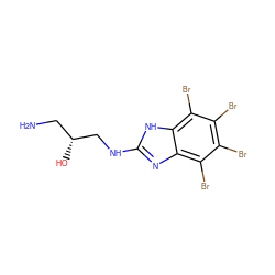 NC[C@@H](O)CNc1nc2c(Br)c(Br)c(Br)c(Br)c2[nH]1 ZINC000117190235